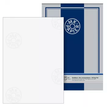 BRUNNEN papel de carta con marca de agua MK blanco DIN A4 80 g/m² 1 bloc - 80 g/m²