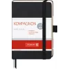 BRUNNEN KOMPAGNON cuaderno A6 en blanco 192 páginas tapa dura negro