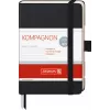 BRUNNEN KOMPAGNON cuaderno A6 rayado - 96 hojas, tapa dura, negro