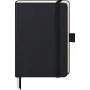 BRUNNEN KOMPAGNON cuaderno A6 cuadriculado negro 96 hojas encuadernación cosida