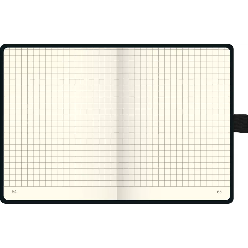 BRUNNEN KOMPAGNON cuaderno A6 cuadriculado negro 96 hojas encuadernación cosida