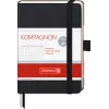 BRUNNEN KOMPAGNON cuaderno A6 cuadriculado negro 96 hojas encuadernación cosida