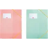 BRUNNEN Colours of Summer Collection carpeta, DIN A4, colores variados, pack de 3, polipropileno, cierre con goma elástica, capacidad de 150 hojas