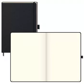 BRUNNEN KOMPAGNON Klassik cuaderno A4 cuadriculado, tapa dura, negro, 192 páginas