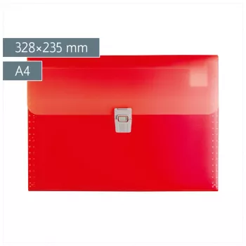 BRUNNEN FACT!pp Carpeta organizadora 10 compartimentos rojo A4 polipropileno
