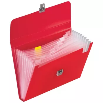 BRUNNEN FACT!pp Carpeta organizadora 10 compartimentos rojo A4 polipropileno