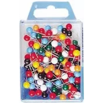 WEDO 56 199 Chinchetas de marcaje, 16 mm, cabeza de 6 mm, varios colores