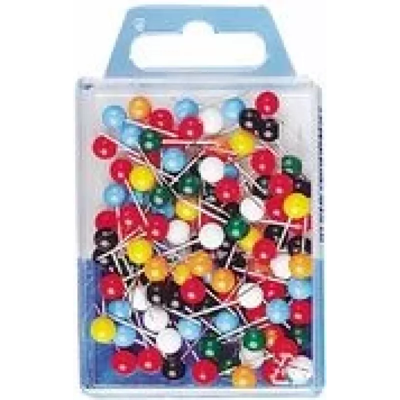 WEDO 56 199 chinchetas de marcado, 16 mm, cabeza de 6 mm, colores surtidos