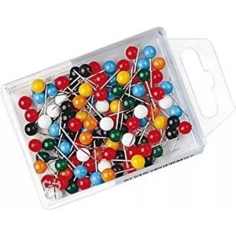 WEDO 56 199 chinchetas de marcado, 16 mm, cabeza de 6 mm, colores surtidos