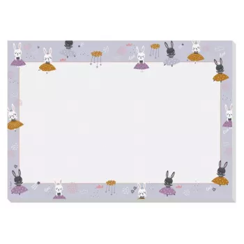SIGEL Salvamanteles de escritorio Bunny Ballerinas Lila Papel 30 hojas