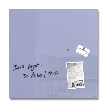 SIGEL Artverum Pizarra magnética de cristal 48 x 48 cm Lavanda GL119