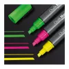 SIGEL Liquid Chalk Marker Set Rotuladores de tiza líquida a base de agua borrables Rosa Verde Amarillo pack de 3