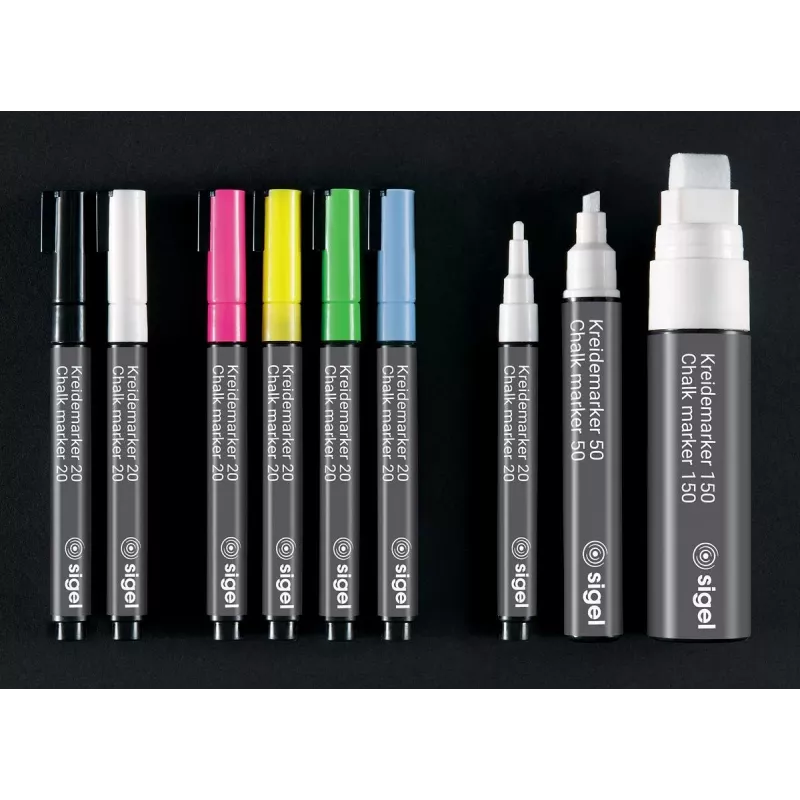 SIGEL Chalk Marker 20 Punta redonda Blanco