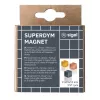 SIGEL BA724 Imanes de neodimio cúbicos 11 mm Cobre Oro Gris Brillante pack de 3