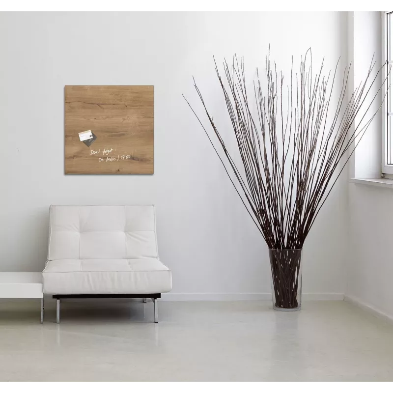 SIGEL GL254 Artverum Pizarra magnética de cristal 480 x 480 mm Blanco
