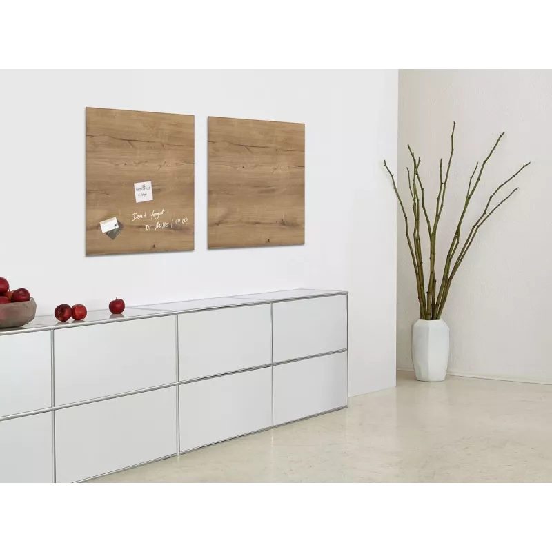 SIGEL GL254 Artverum Pizarra magnética de cristal 480 x 480 mm Blanco