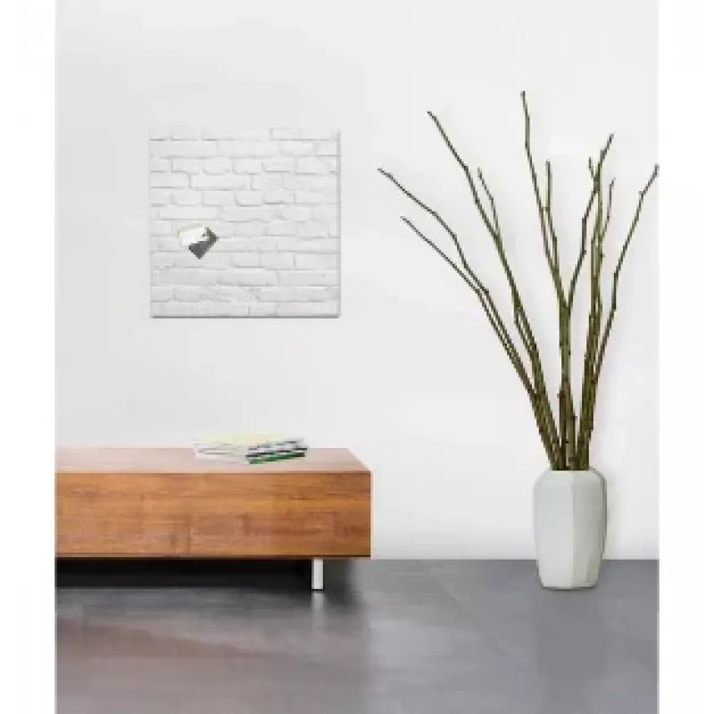 SIGEL GL164 Pizarra magnética de cristal 480 x 480 mm Blanco