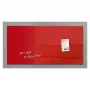 SIGEL Artverum GL147 Pizarra magnética de vidrio 910x460 mm, blanca, sin marco, para pared