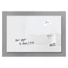 SIGEL artverum Pizarra magnética de vidrio 600 x 400 mm blanca sin marco