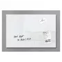 SIGEL artverum Pizarra magnética de vidrio 600 x 400 mm blanca sin marco