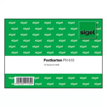 SIGEL PH610 Cartel de visualización autoadhesivo A4 verde pack de 10