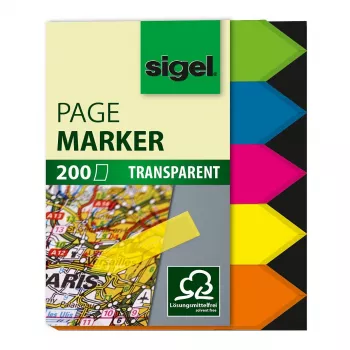 SIGEL HN613 Pestañas índice autoadhesivas 45x60mm blancas 200 uds.
