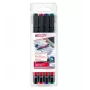 EDDING 140 S rotuladores permanentes punta fina negro azul verde rojo 4 uds.