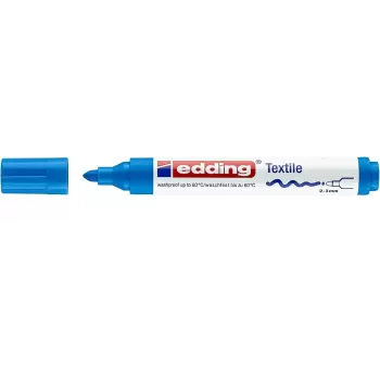 EDDING 4500 Rotulador textil azul claro punta redonda media 1 ud.