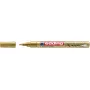 EDDING 4-753053 Rotulador de pintura dorado - punta redonda - 1-2 mm de grosor de trazo - cuerpo de aluminio - base aceite - permanente - alta cobertura