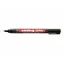 EDDING Rotulador permanente 370 4-370001 1 mm punta redonda recargable negro