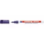 EDDING 400 Rotulador permanente violeta punta redonda 1 mm cuerpo de plástico para cartón vidrio cuero metal plástico madera