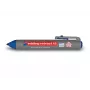 EDDING Retract 12 Rotulador permanente, punta biselada, 1,5-3 mm de grosor de trazo, tinta azul, pack de 10