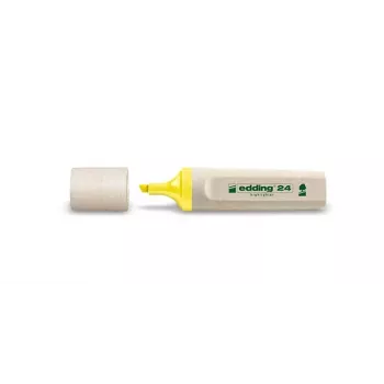 edding 24 EcoLine marcador fluorescente, amarillo, punta biselada 2-5 mm, paquete de 10