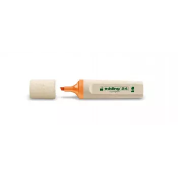 edding EcoLine 24 marcador fluorescente, punta biselada, naranja, 10 uds