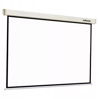Reflecta Crystal-Line Rollo Softlift 160x160 Pantalla de proyección manual, relación de aspecto 1:1, superficie de imagen 160x160 cm, blanco mate, carcasa blanca