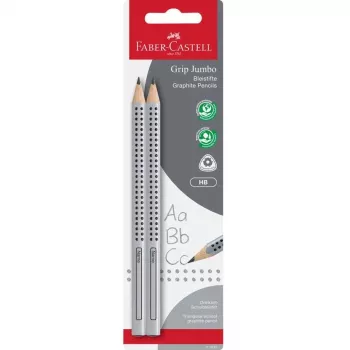 Faber-Castell Jumbo Grip lápiz de grafito HB, pack de 2 blíster