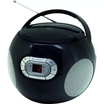 Soundmaster SCD5800BL Radio CD boombox portátil con pletina de casete, USB, radio FM, micrófono - azul