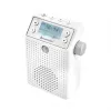 Soundmaster DAB60WE Radio de enchufe DAB+, FM, Bluetooth, USB con función manos libres, resistente a salpicaduras, blanco