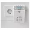 Soundmaster DAB60WE Radio de enchufe DAB+, FM, Bluetooth, USB con función manos libres, resistente a salpicaduras, blanco