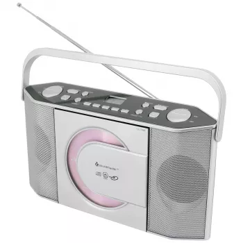 Soundmaster RCD1755SI Radio CD portátil con sintonizador FM, plata