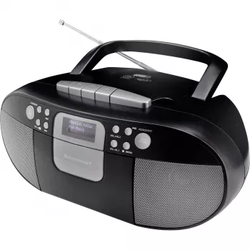 Soundmaster SCD7800SW Radio DAB+ FM CD casete con función despertador, negro