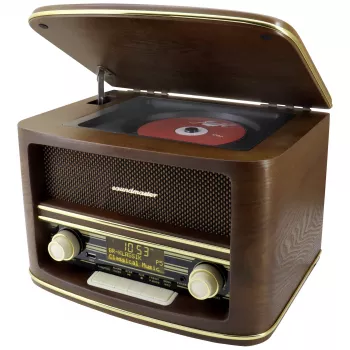 Soundmaster NR961 Radio de sobremesa DAB+, FM, AUX, USB, CD, Bluetooth, mando a distancia, marrón