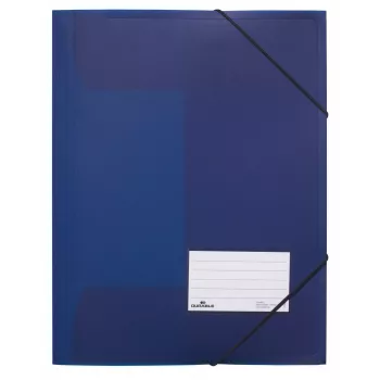 Durable carpeta con gomas en las esquinas (Eckspanner) DIN A4, azul oscuro