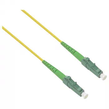 Cable de parcheo de fibra óptica HELOS OS2 simplex LSZH 2,0 mm LC/APC-LC/APC amarillo 20 m