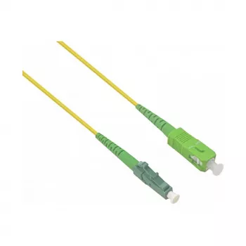 Cable de parcheo de fibra óptica HELOS OS2 simplex LSZH 2,0 mm SC/APC a LC/APC amarillo 20 m
