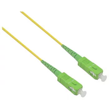 Cable de parcheo de fibra óptica HELOS OS2 simplex LSZH 2,0 mm SC/APC-SC/APC amarillo 20 m