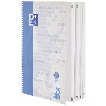 Oxford bloc de college A4+ 80 hojas rayado 4 taladros blanco 90 g/m²