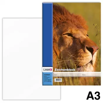 Landré bloc de dibujo 100 g A3 10 hojas 4 motivos blanco