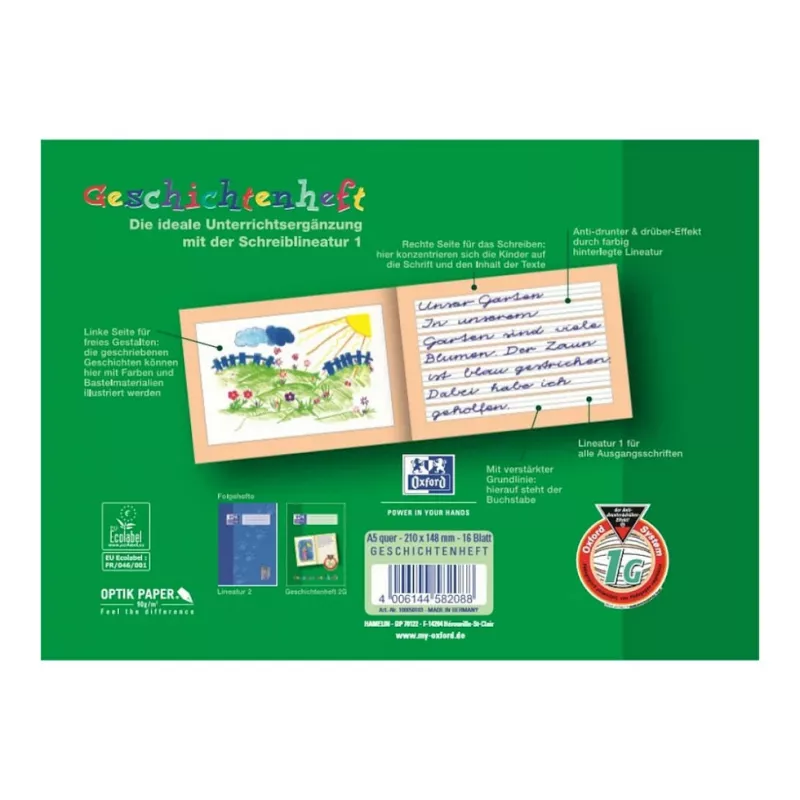 Oxford 100050103 cuaderno A5 90 g/m2 verde