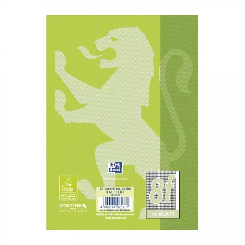 Oxford 100050370 cuaderno A5 90 g/m2 verde
